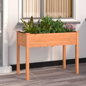 Korito s podlogo rjave barve 118x59x76 cm trden les jelke