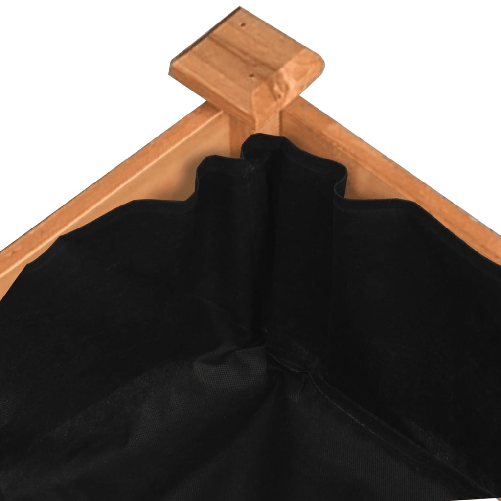 Vrtna visoka greda s podlogo rjava 240x60x25 cm trden les jelke - slika 6