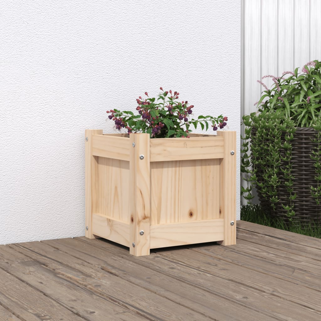 Vrtno cvetlično korito 31x31x31 cm trdna borovina