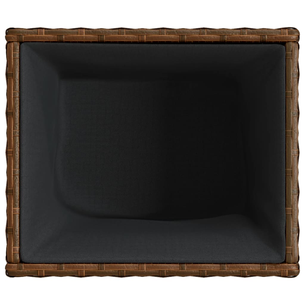 Vrtno cvetlično korito rjavo 36x30x32 cm poliratan - slika 8
