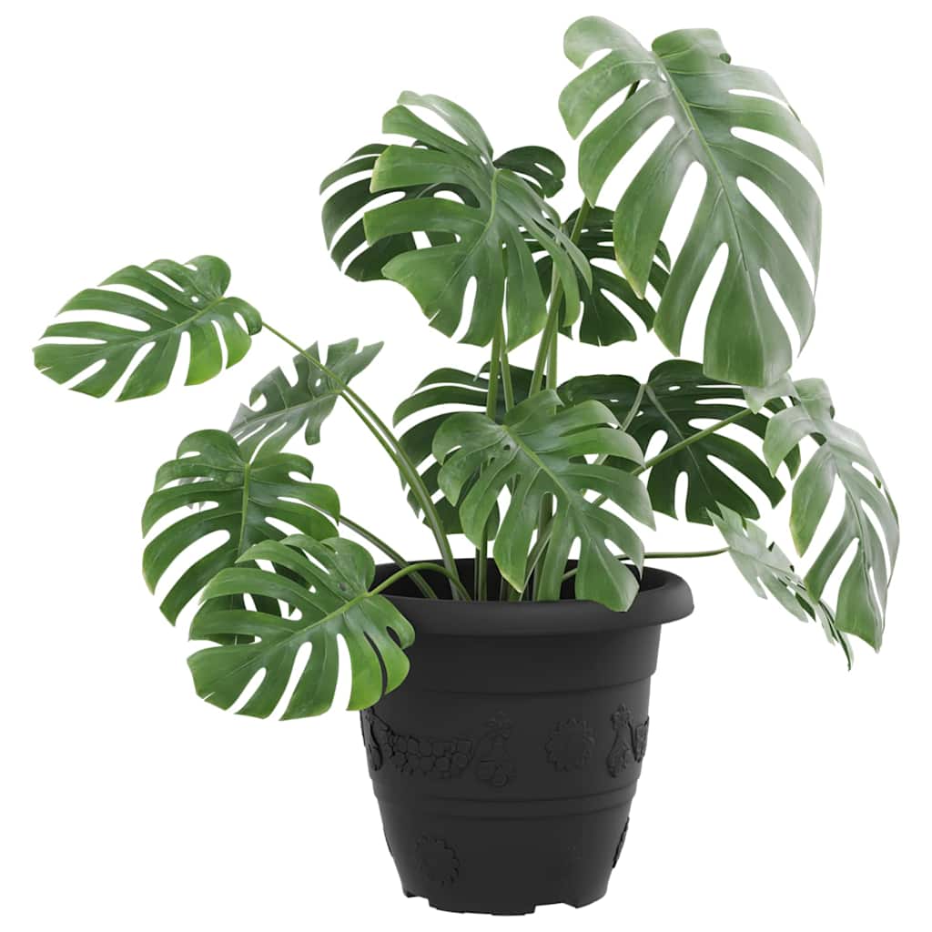 Okrogli cvetlični lonec 24 kos črna Ø 26 x 21.5 cm Plastika - slika 3