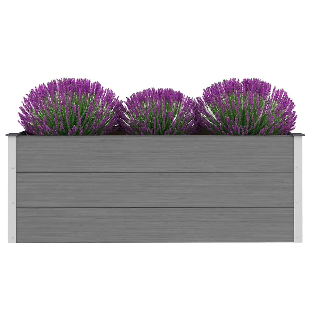 Visoka greda WPC 150x50x54 cm siva - slika 3
