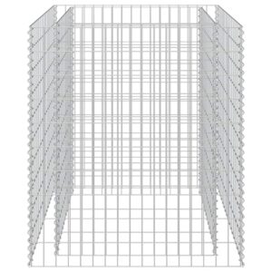 Gabionska visoka greda 90x90x100 cm | Pocinkano jeklo