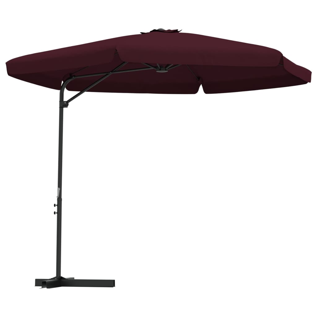 Zunanji senčnik z jeklenim drogom 300 cm bordo rdeč - slika 2