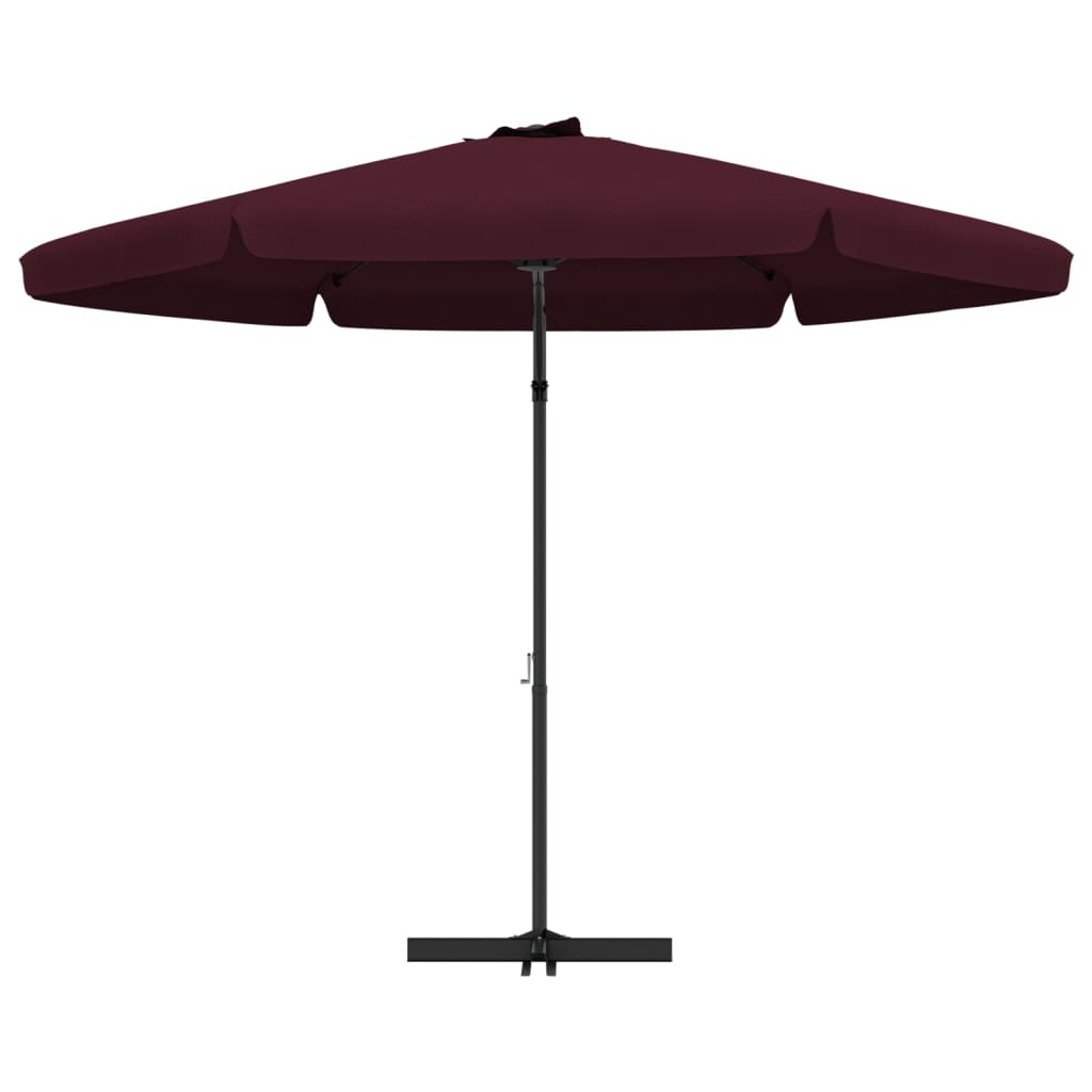 Zunanji senčnik z jeklenim drogom 300 cm bordo rdeč - slika 4