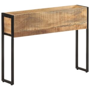 Cvetlično korito 90x20x68 cm robusten mangov les