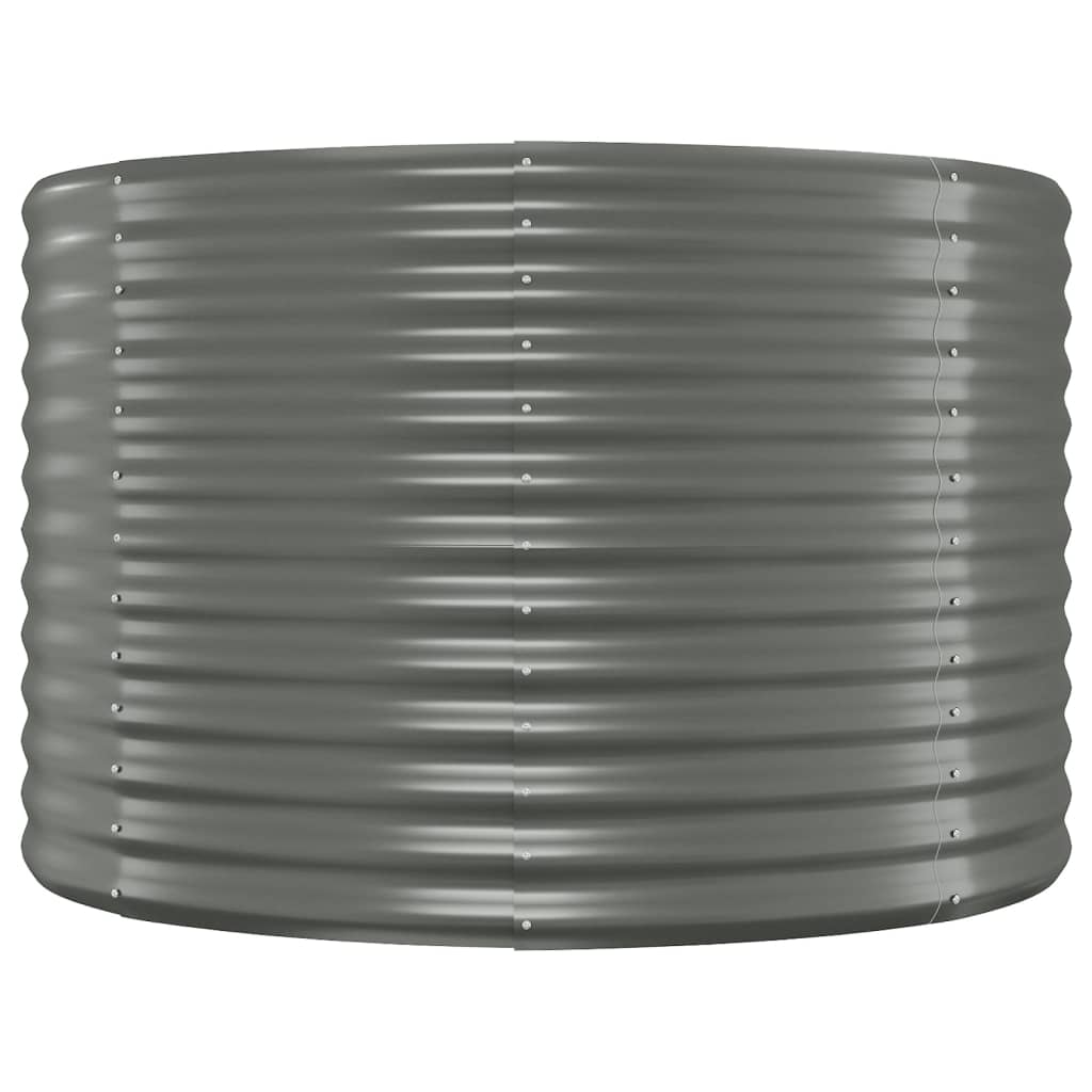 Visoka greda iz prašno premazanega jekla 507x100x68 cm siva - slika 4