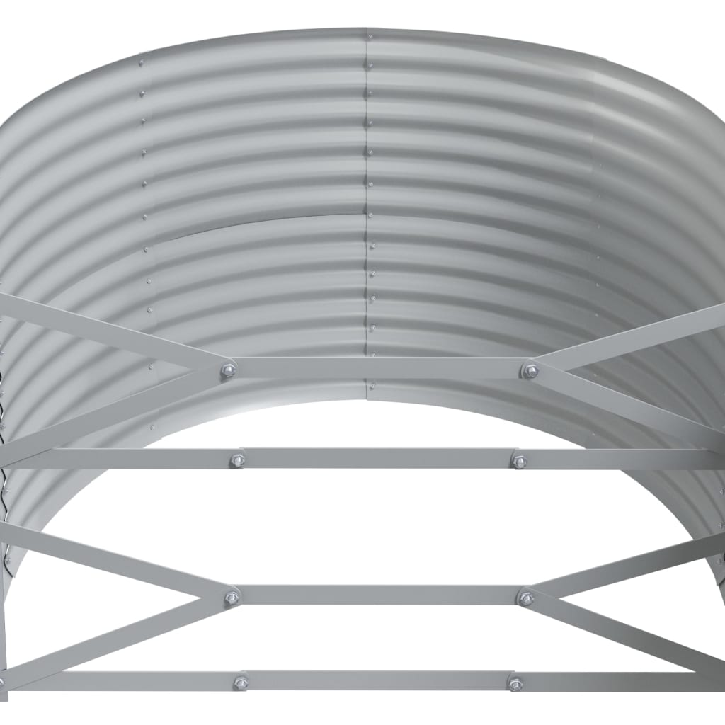 Visoka greda iz prašno premazanega jekla 507x100x68 cm siva - slika 5