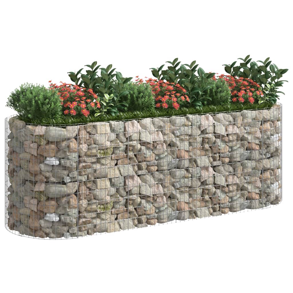 Gabionska visoka greda 300x100x100 cm | Pocinkano železo - slika 2