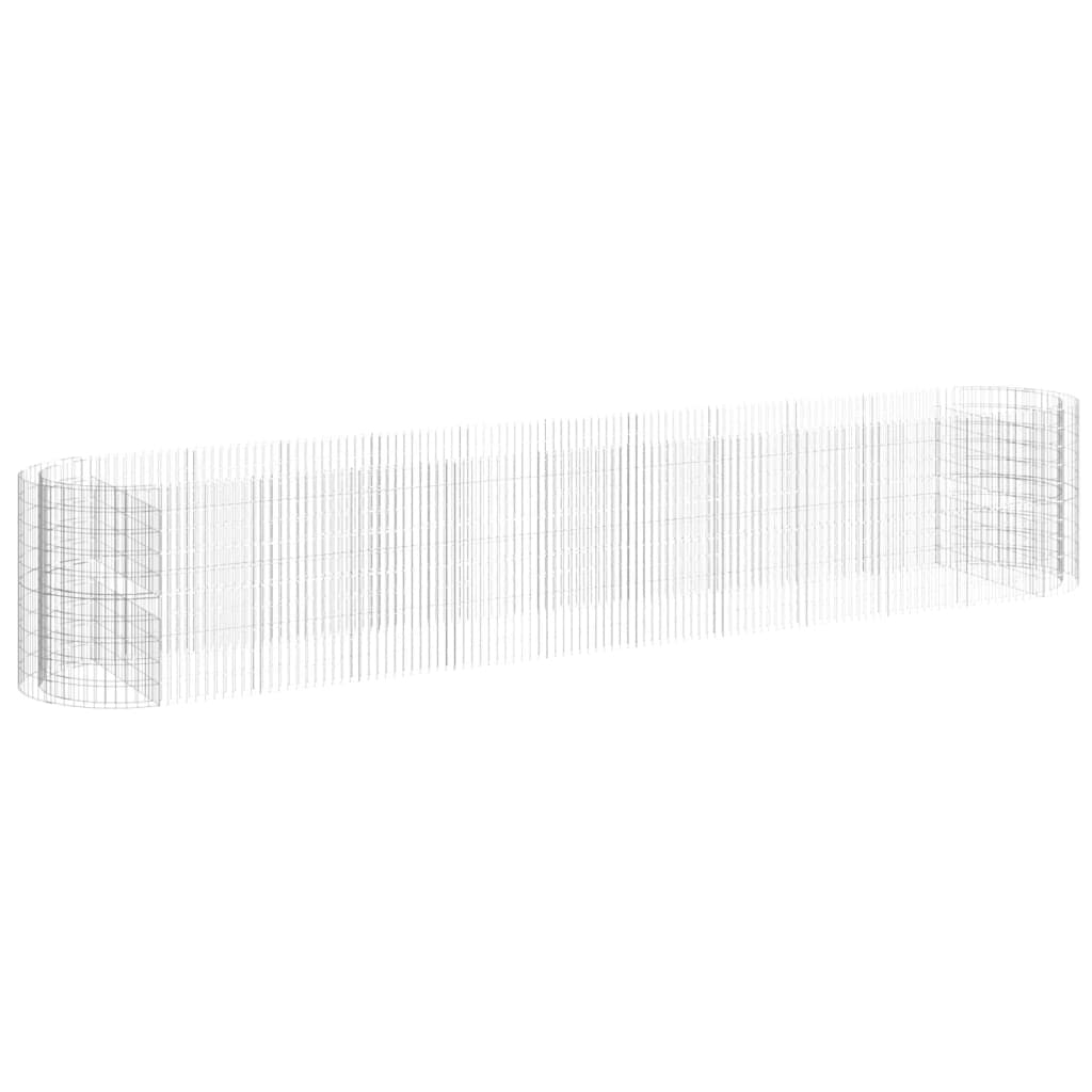 Visoka greda gabion pocinkano železo 600x100x100 cm - slika 2