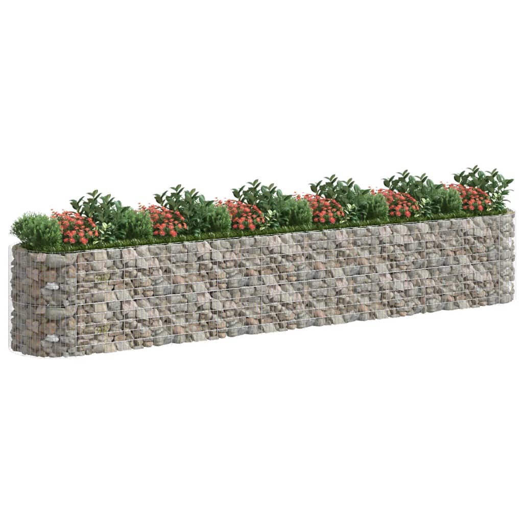 Visoka greda gabion pocinkano železo 600x100x100 cm - slika 3