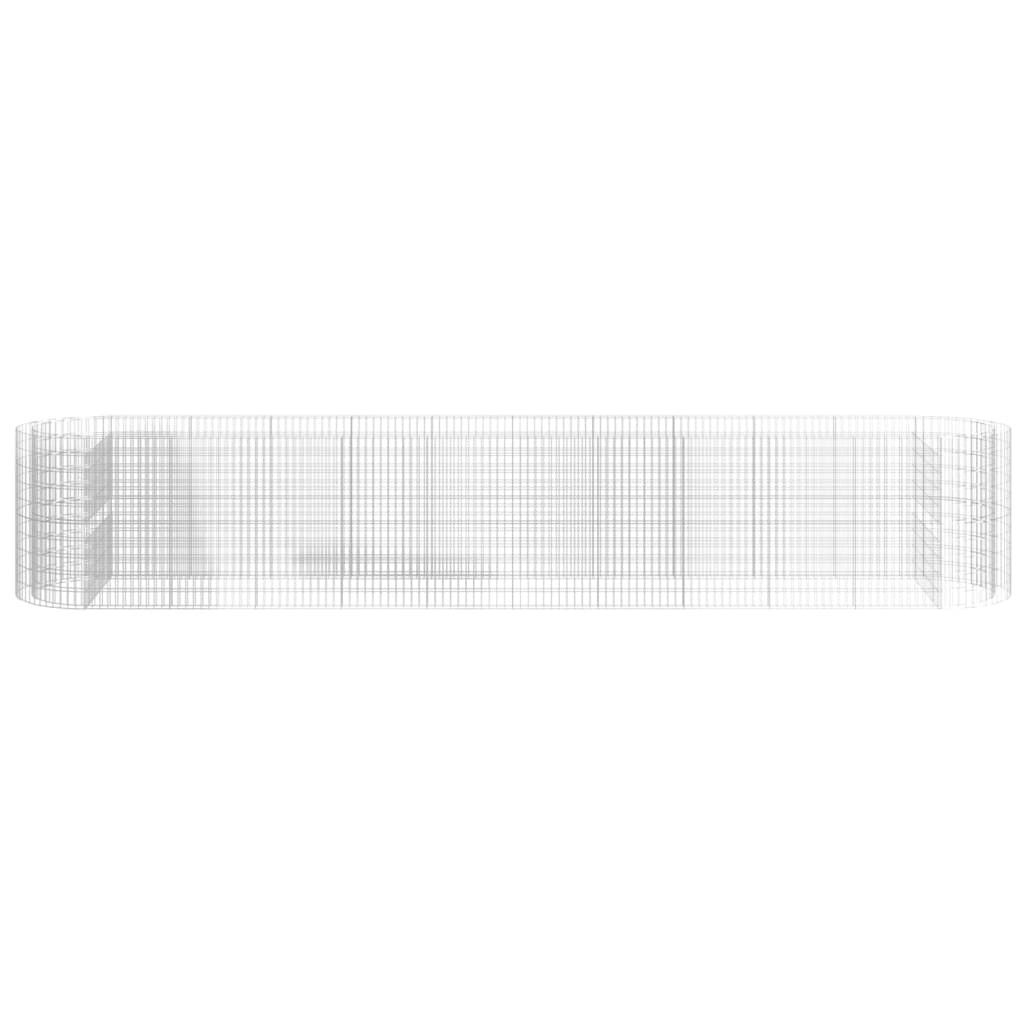 Visoka greda gabion pocinkano železo 600x100x100 cm - slika 4