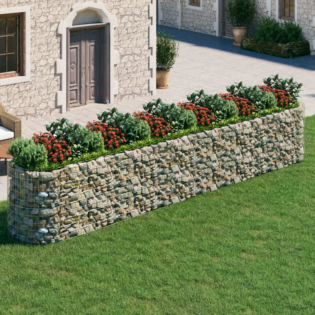 Visoka greda gabion pocinkano železo 600x100x100 cm