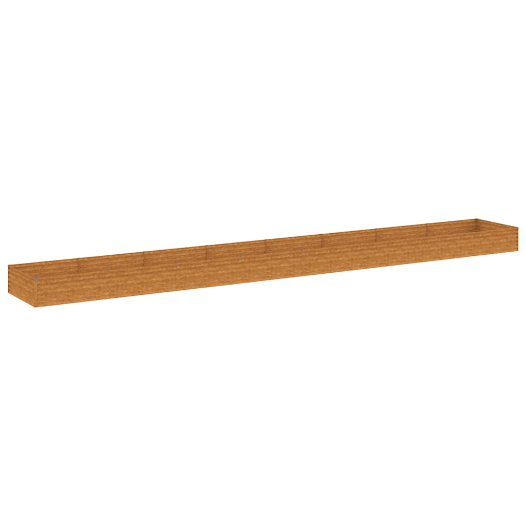 Vrtna visoka greda 770x100x36 cm corten jeklo - slika 2