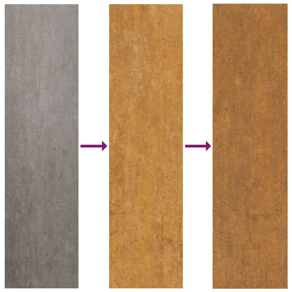 Vrtna visoka greda 770x100x36 cm corten jeklo - slika 6
