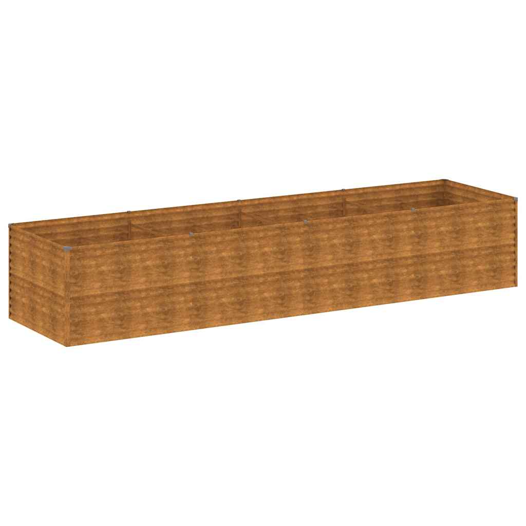 Vrtna visoka greda 386x100x69 cm corten jeklo - slika 2