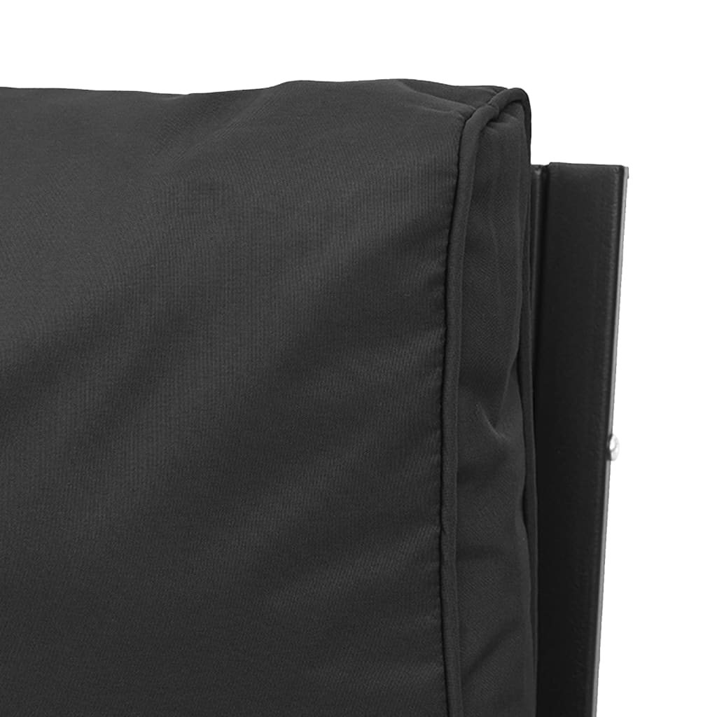 Vrtni stol s sivimi blazinami 76x76x79 cm jeklo - slika 5