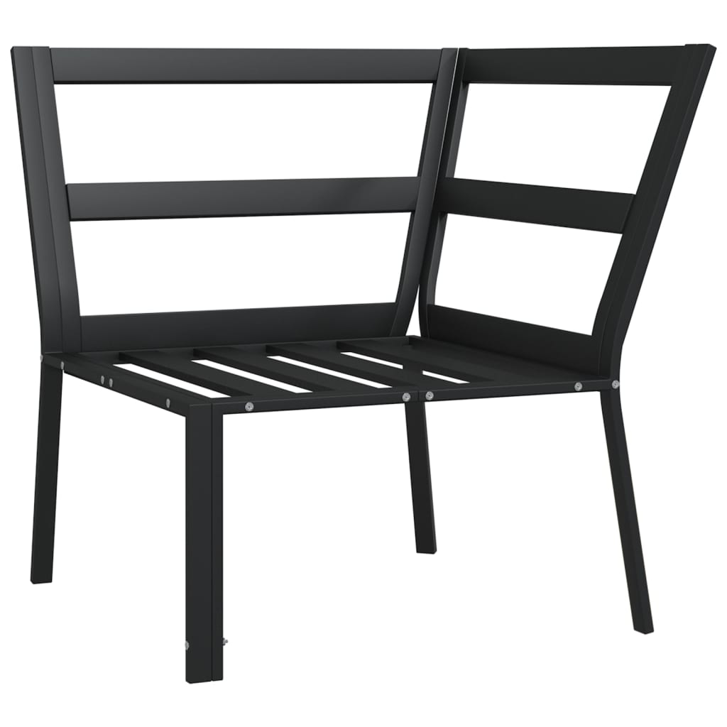 Vrtni stol s sivimi blazinami 76x76x79 cm jeklo - slika 6
