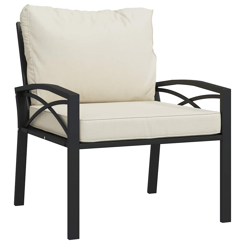 Vrtni stoli s peščenimi blazinami 2 kosa 68x76x79 cm jeklo - slika 3