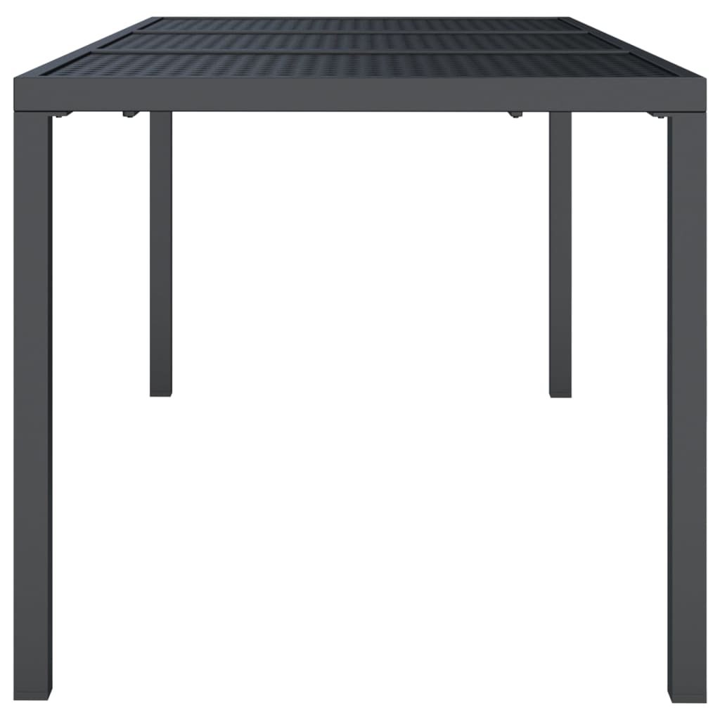 Vrtna miza antracitna 165x80x72 cm jeklo - slika 4