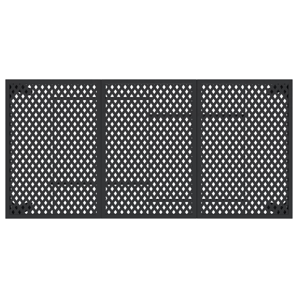 Vrtna miza antracitna 165x80x72 cm jeklo - slika 5