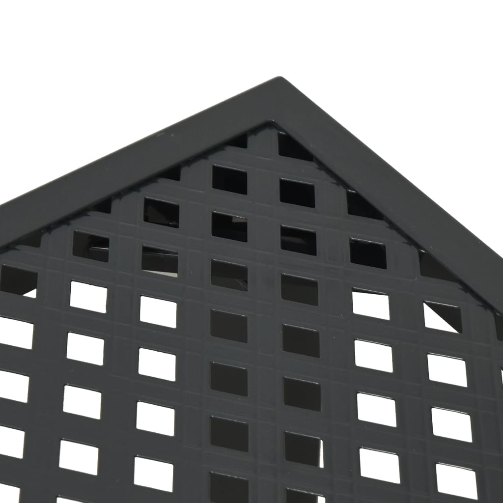 Vrtna miza antracitna 165x80x72 cm jeklo - slika 6