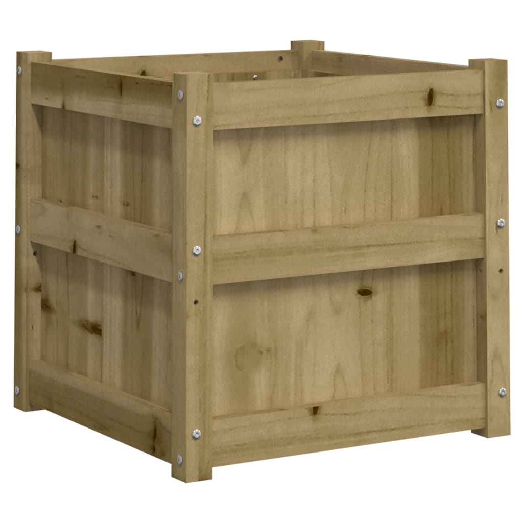 Vrtno cvetlično korito 50x50x50 cm impregnirana borovina - slika 2