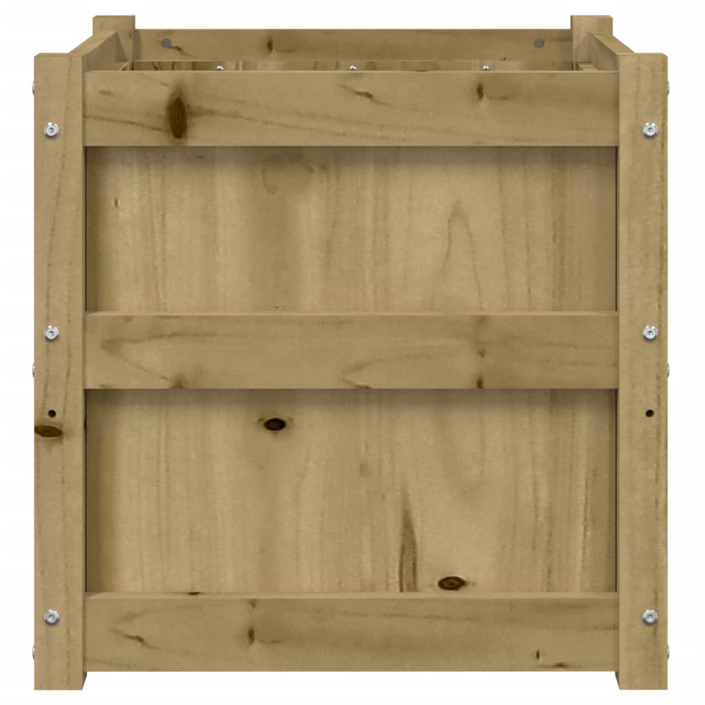 Vrtno cvetlično korito 50x50x50 cm impregnirana borovina - slika 5
