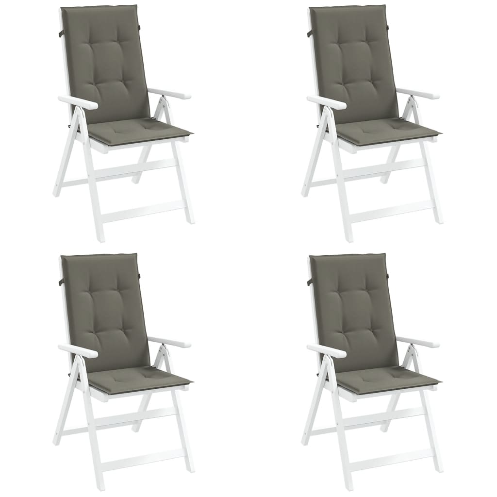 Blazina za stol 4 kosi melanž temno siva 120x50x4 cm blago