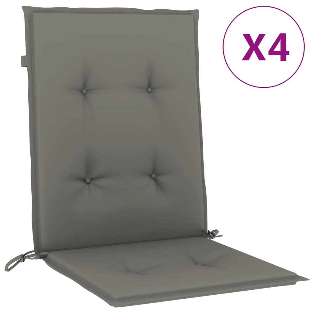 Blazina za stol 4 kosi melanž temno siva 100x50x4 cm blago - slika 2