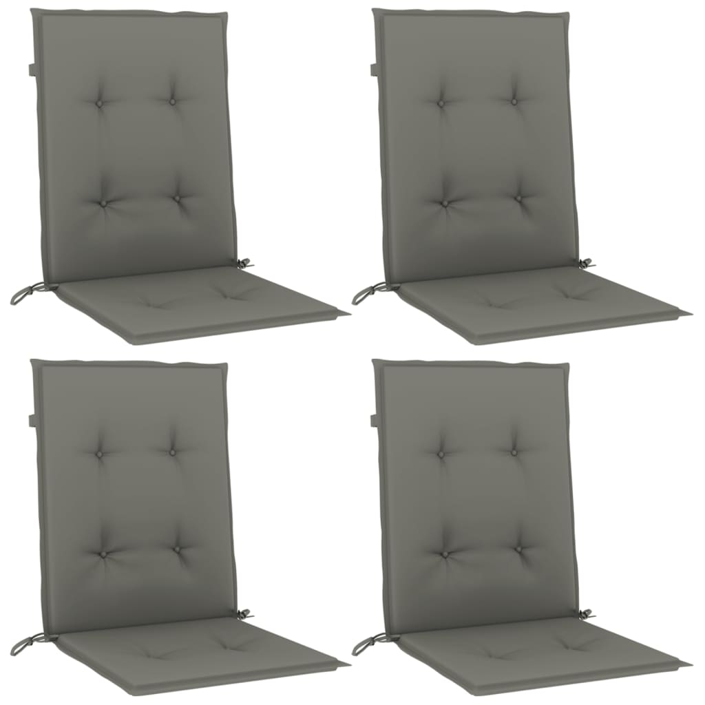 Blazina za stol 4 kosi melanž temno siva 100x50x4 cm blago - slika 4