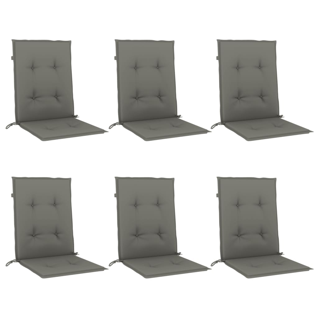 Blazina za stol 6 kosov melanž temno siva 100x50x4 cm blago - slika 4