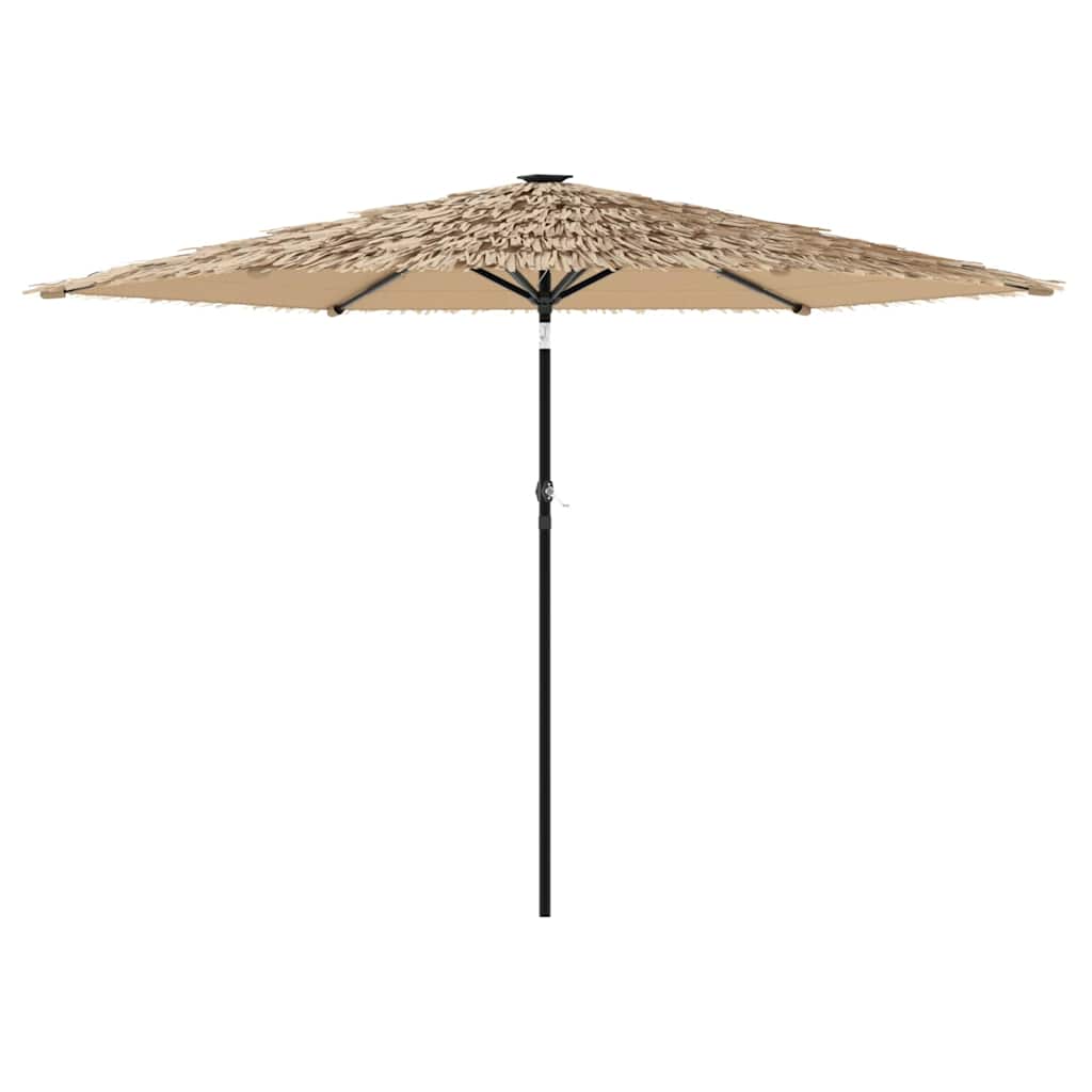 Senčnik z LED in z jeklenim drogom rjav 288x288x225 cm - slika 2