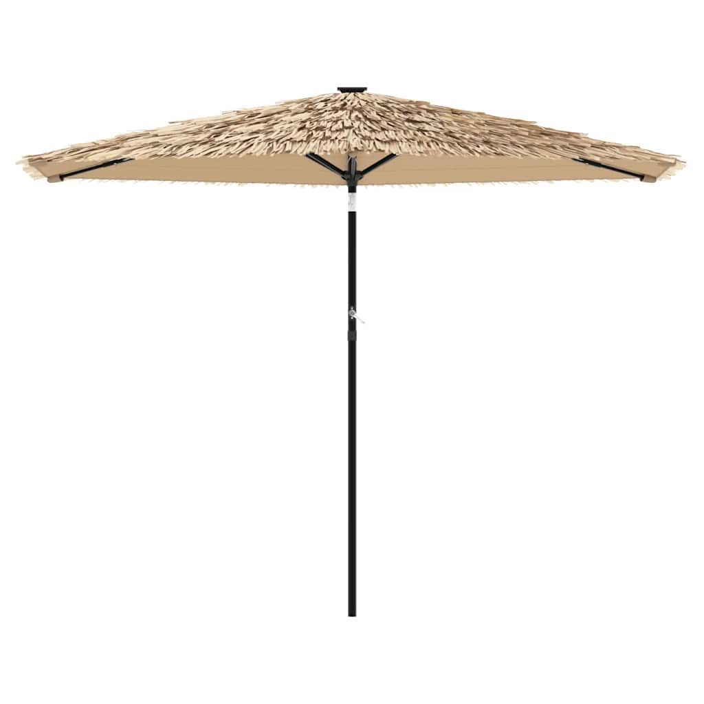 Senčnik z LED in z jeklenim drogom rjav 288x288x225 cm - slika 4