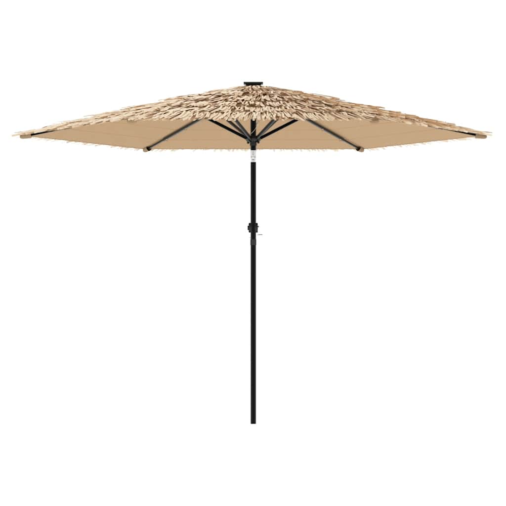 Senčnik z LED in z jeklenim drogom rjav 288x288x225 cm - slika 5