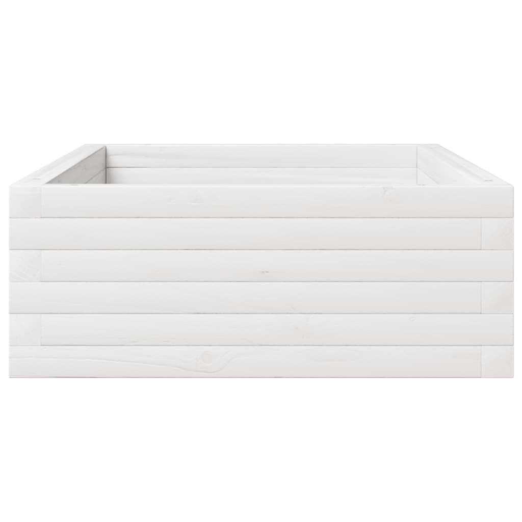Vrtno cvetlično korito belo 110x60x23 cm trdna borovina - slika 6