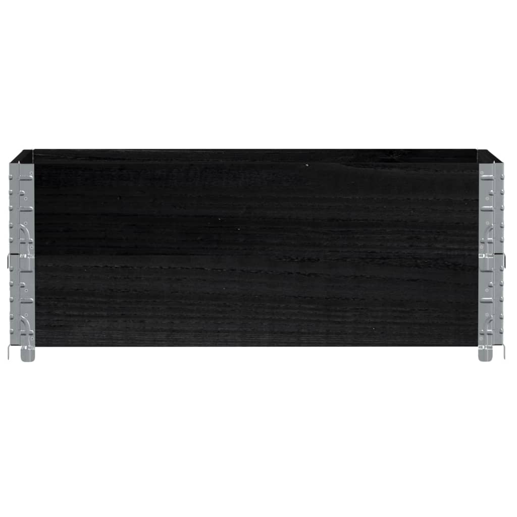 Vrtno korito črno 100x50 cm trdna borovina - slika 3