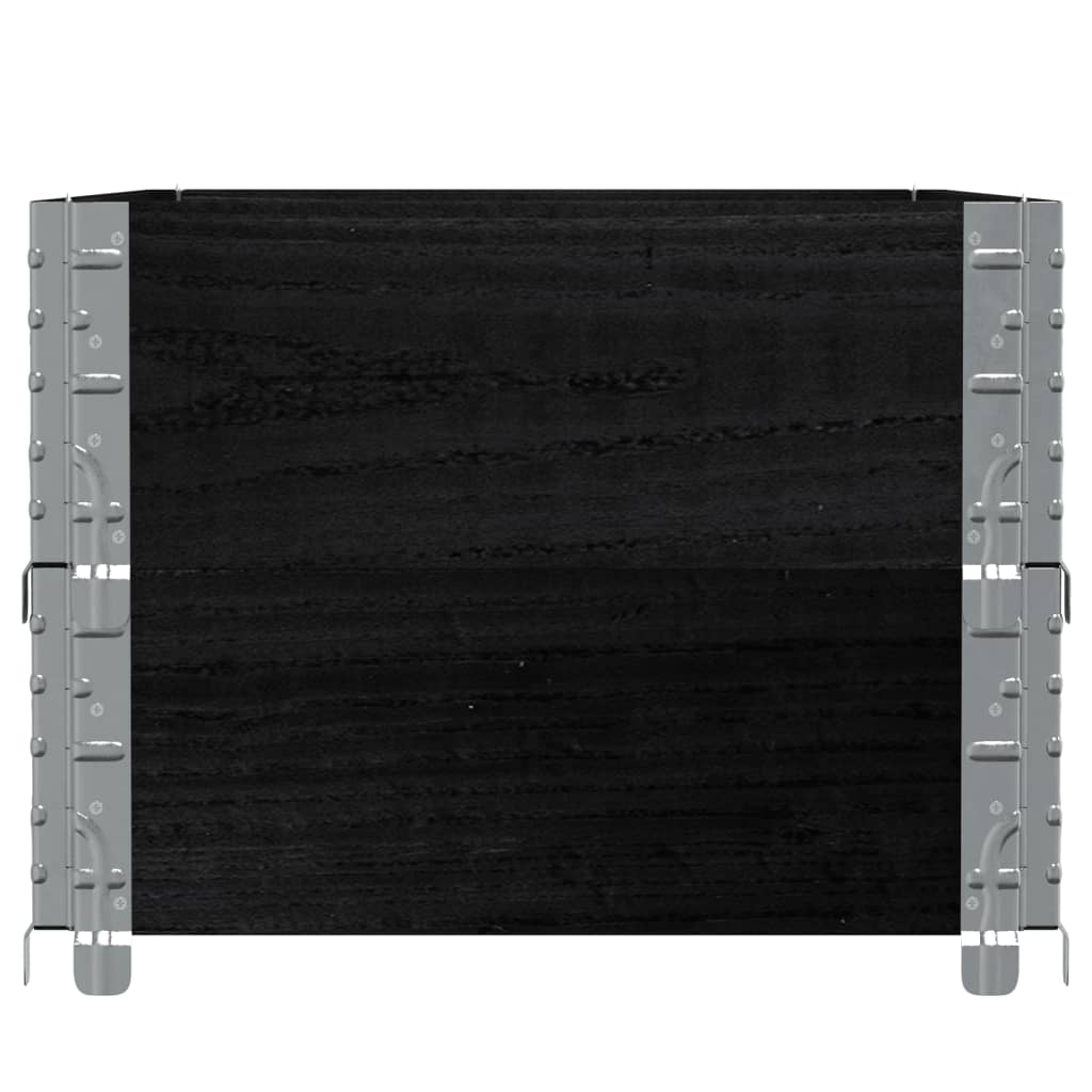 Vrtno korito črno 100x50 cm trdna borovina - slika 4