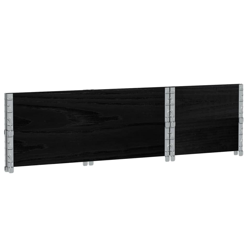 Vrtno korito črno 100x50 cm trdna borovina - slika 6