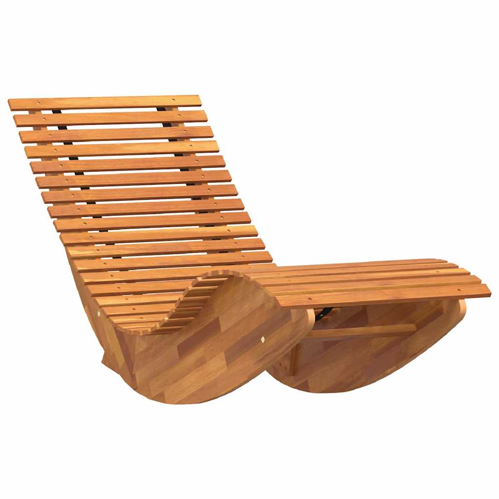 Ležalnik 2 pcs Rjava 154 x 60 x 74 cm Masiven les akacije - slika 4