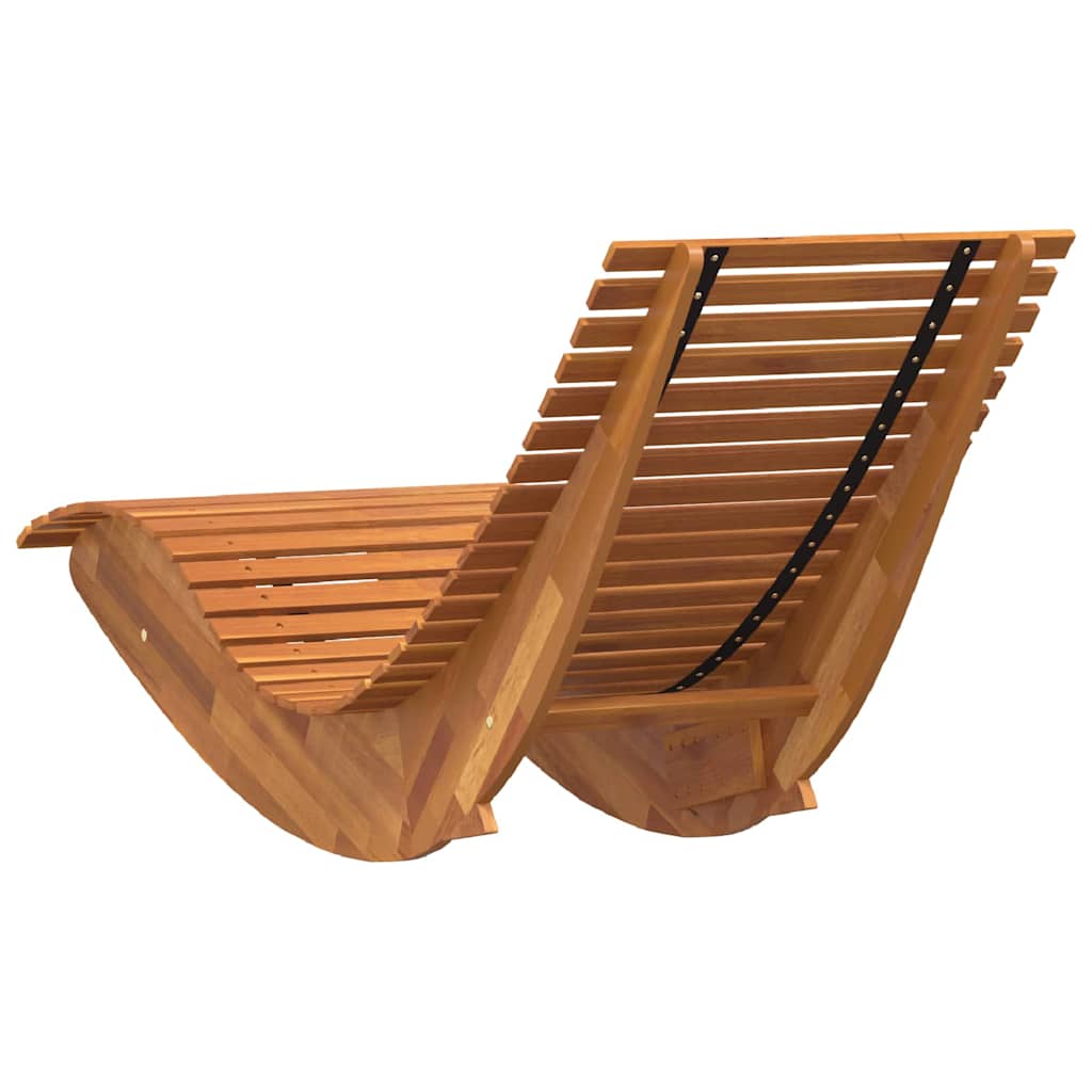 Ležalnik 2 pcs Rjava 154 x 60 x 74 cm Masiven les akacije - slika 7
