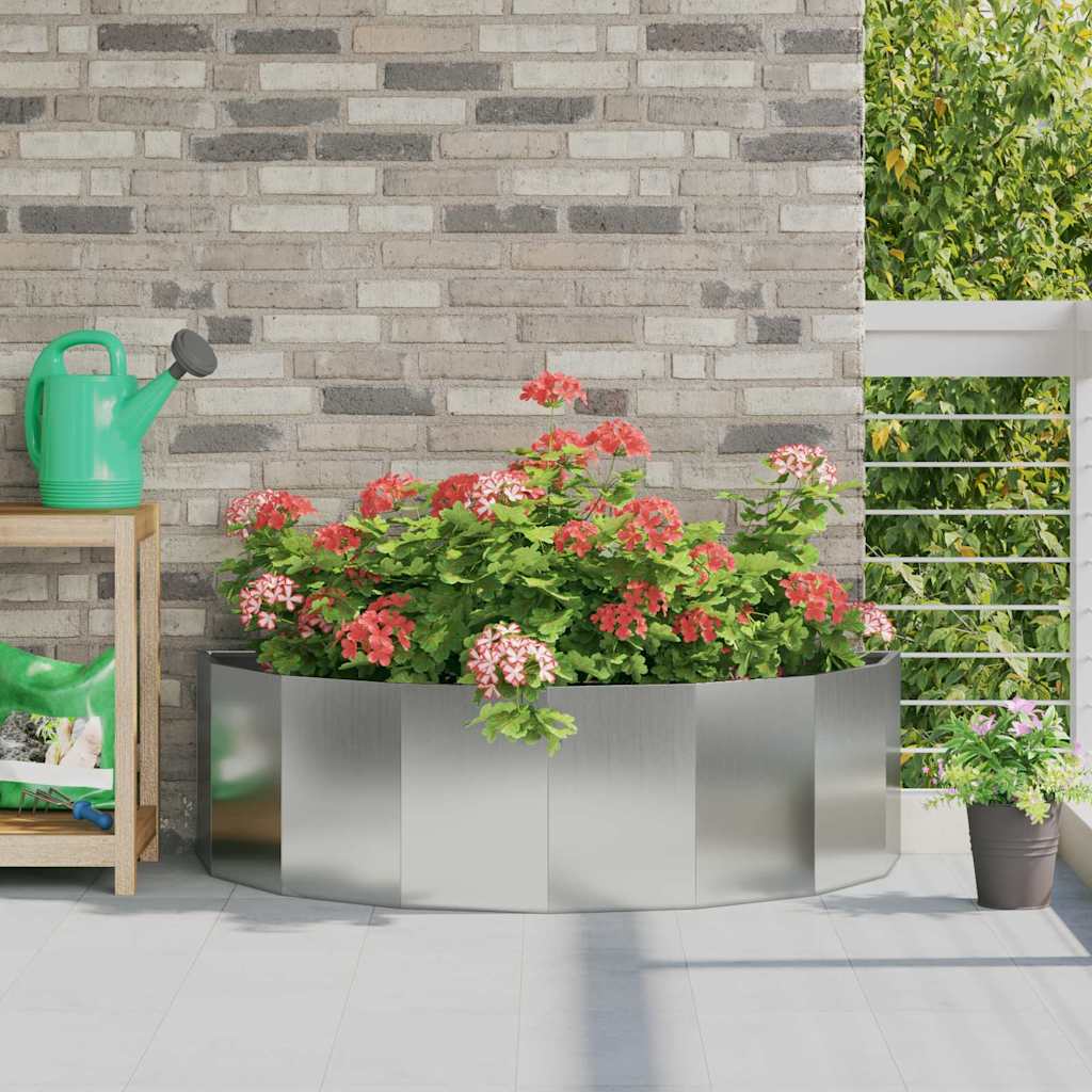Cvetlično korito srebrna 120 x 60 x 35 cm Cinkana jeklena