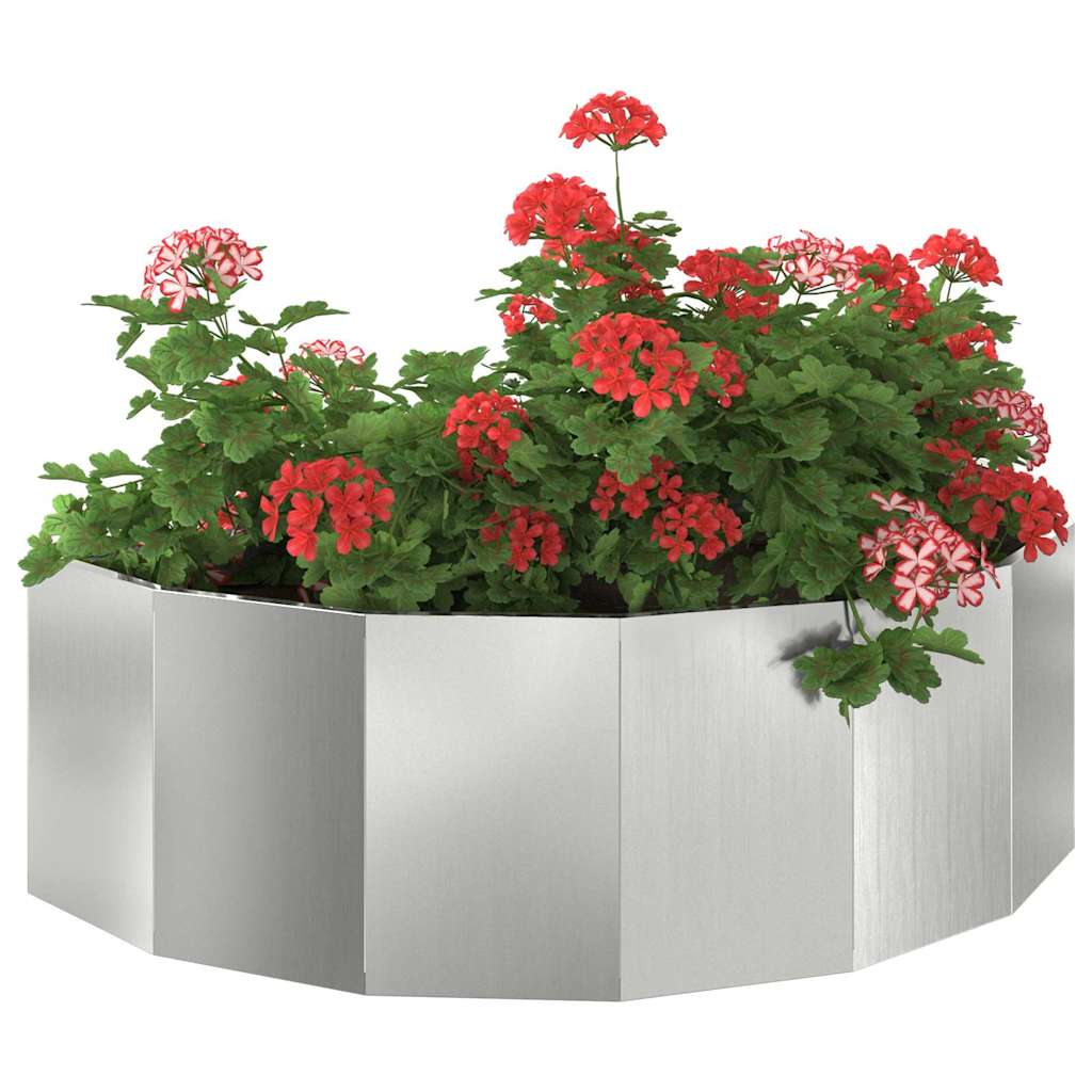 Cvetlično korito srebrna 120 x 60 x 35 cm Cinkana jeklena - slika 3