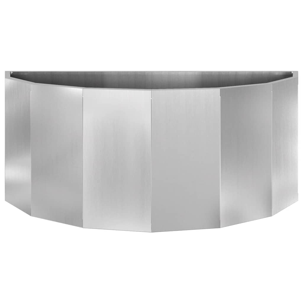 Cvetlično korito srebrna 90 x 45 x 35 cm Cinkana jeklena - slika 5