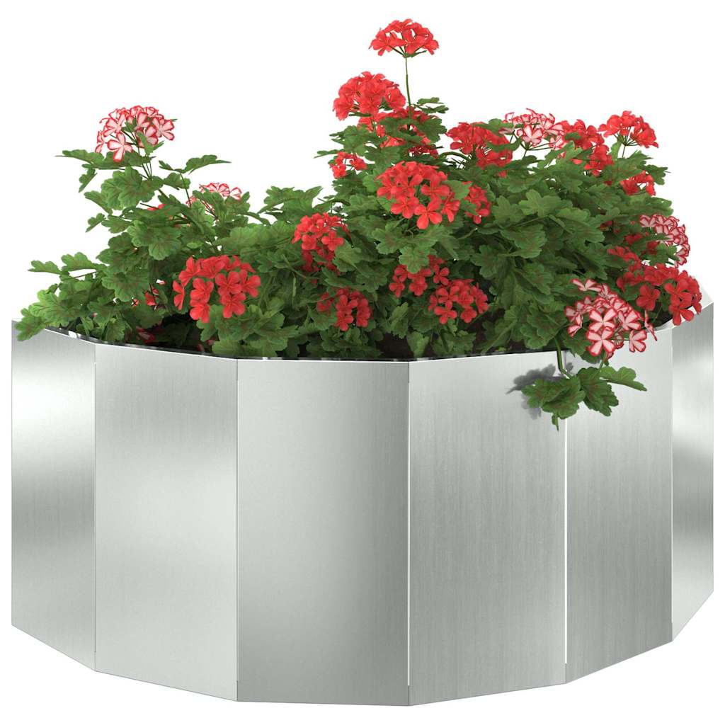 Cvetlično korito srebrna 90 x 45 x 35 cm Cinkana jeklena - slika 3