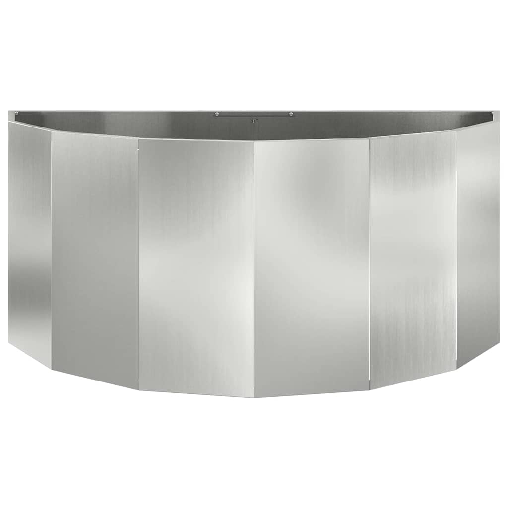 Cvetlično korito srebrna 120 x 60 x 50 cm Cinkana jeklena - slika 5