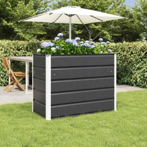 Visoka greda Antracit 100 x 50 x 75 cm Cinkana jeklena