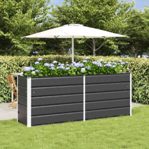 Visoka greda Antracit 195 x 50 x 75 cm Cinkana jeklena