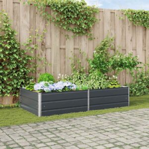 Greda Antracit 195 x 100 x 45 cm Cinkana jeklena