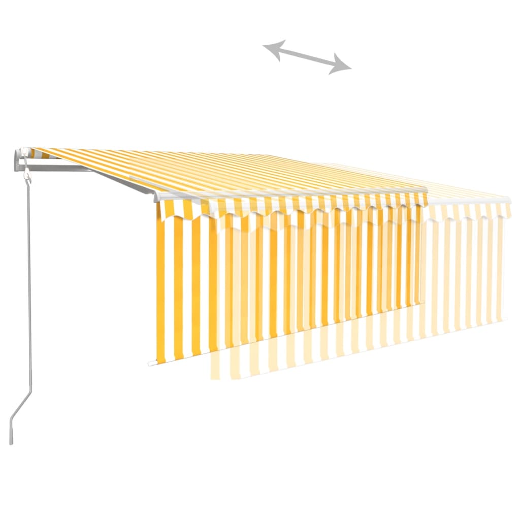Električna tenda s senčilom 3 x 2,5 m rumena - slika 4